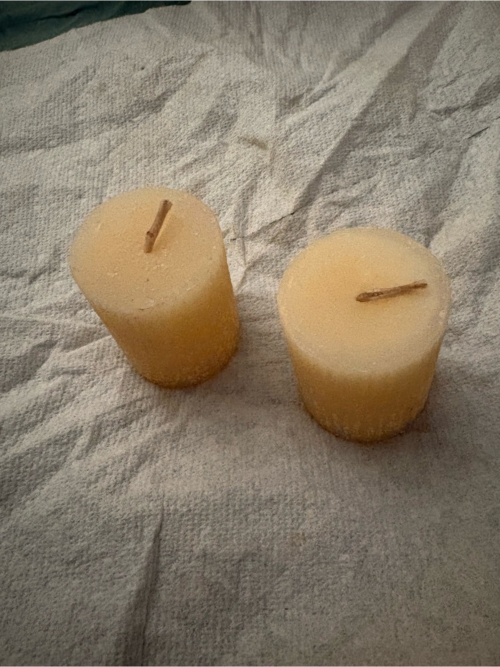 Handcrafted Cream Pillar Candles - pictured 2, but set of 12
